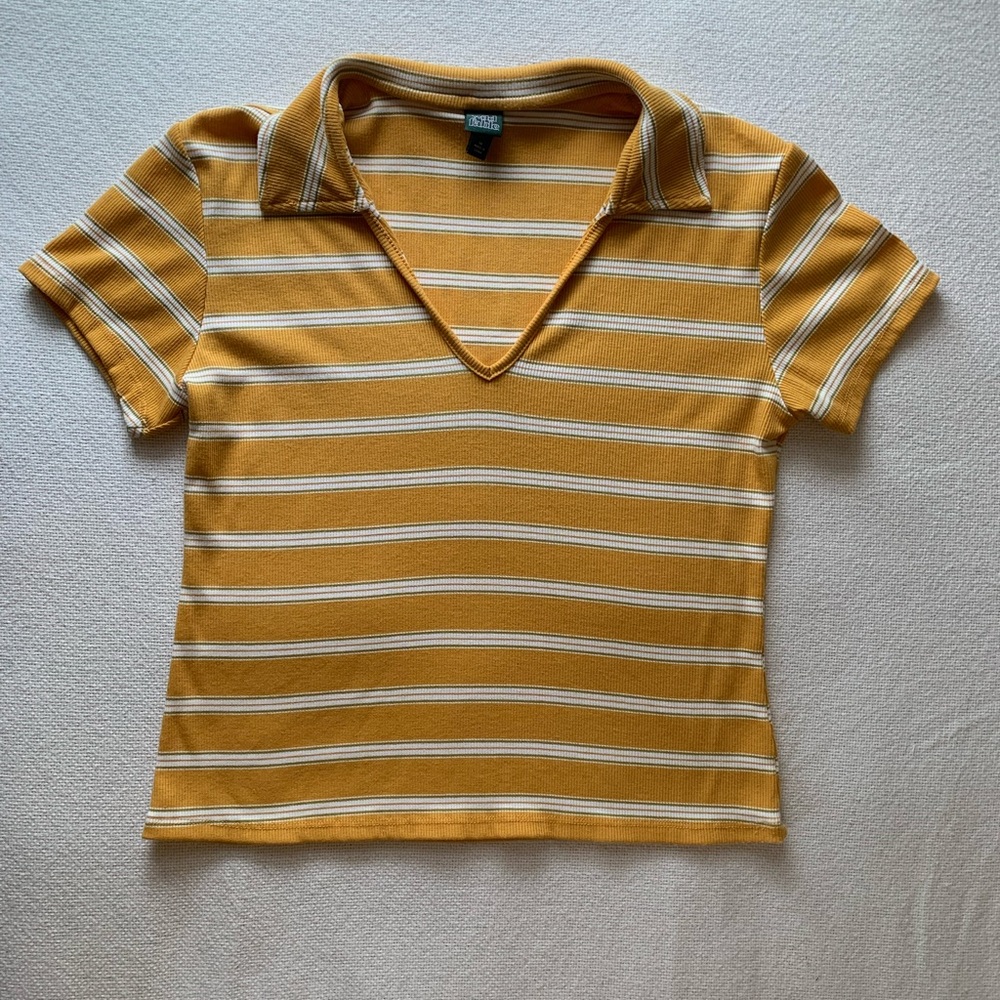 Wild Fable Striped Collar Top Size Medium